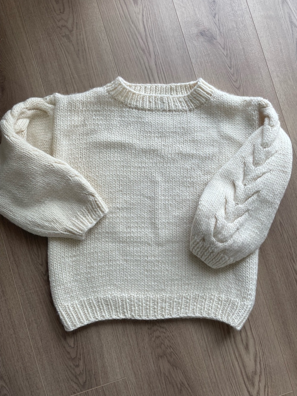 SLOBE iéna Chunky Knit Pure Wool Sweater – Off White